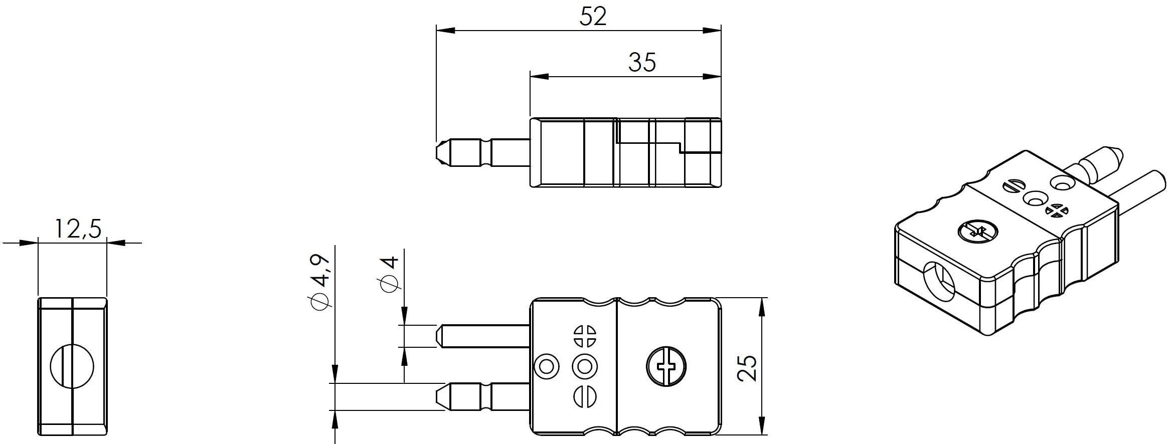 Standard Thermosteckverbinder 