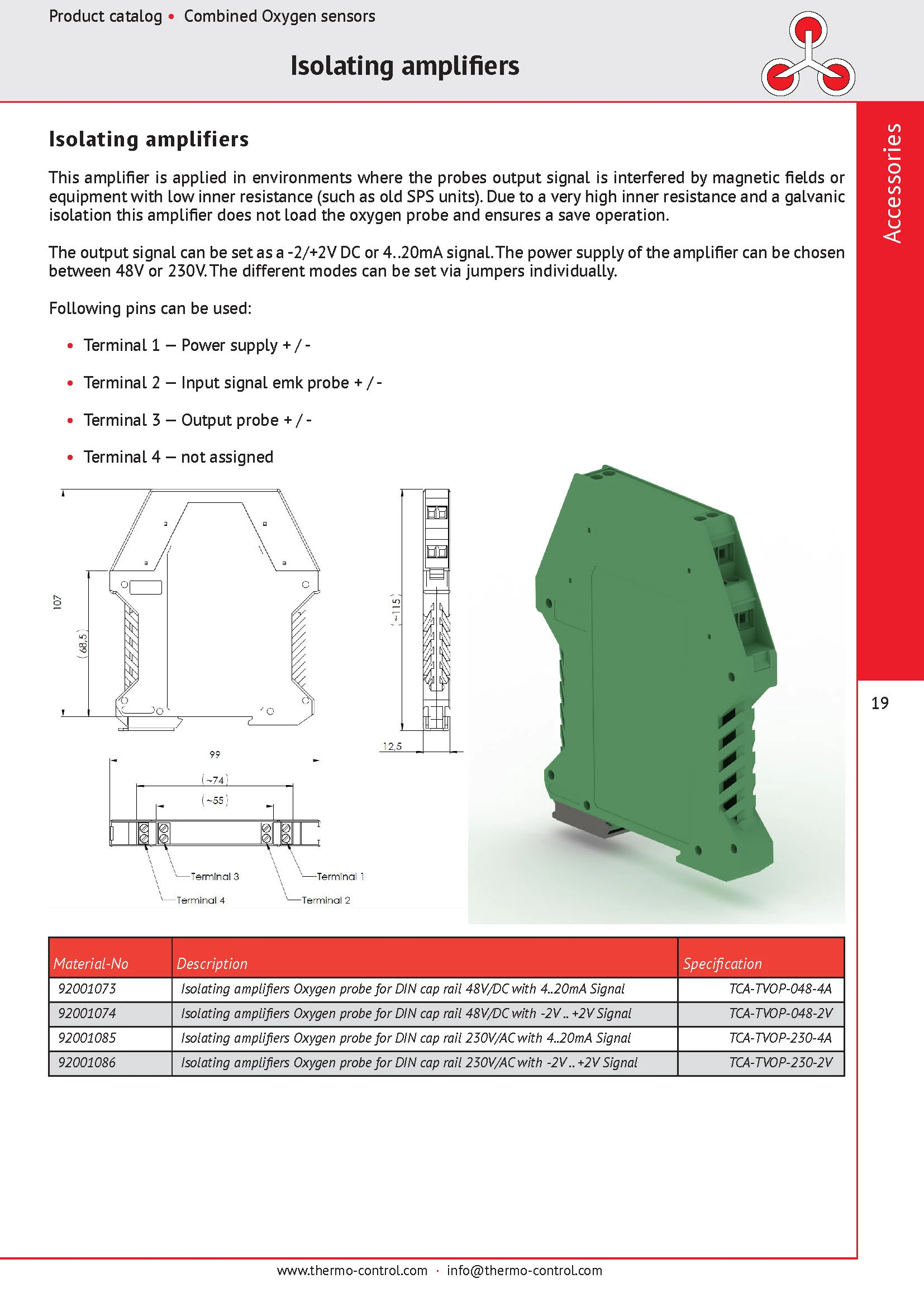 thermo-control Körtvélyessy - Oxygen Probes Accessories