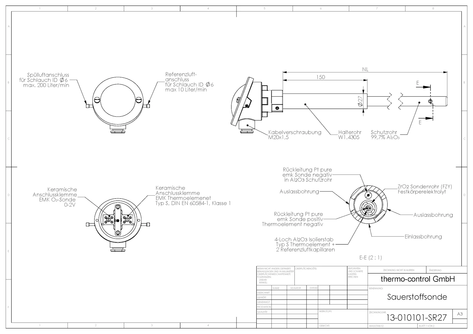 Variant with Ø27x150 mounting tube