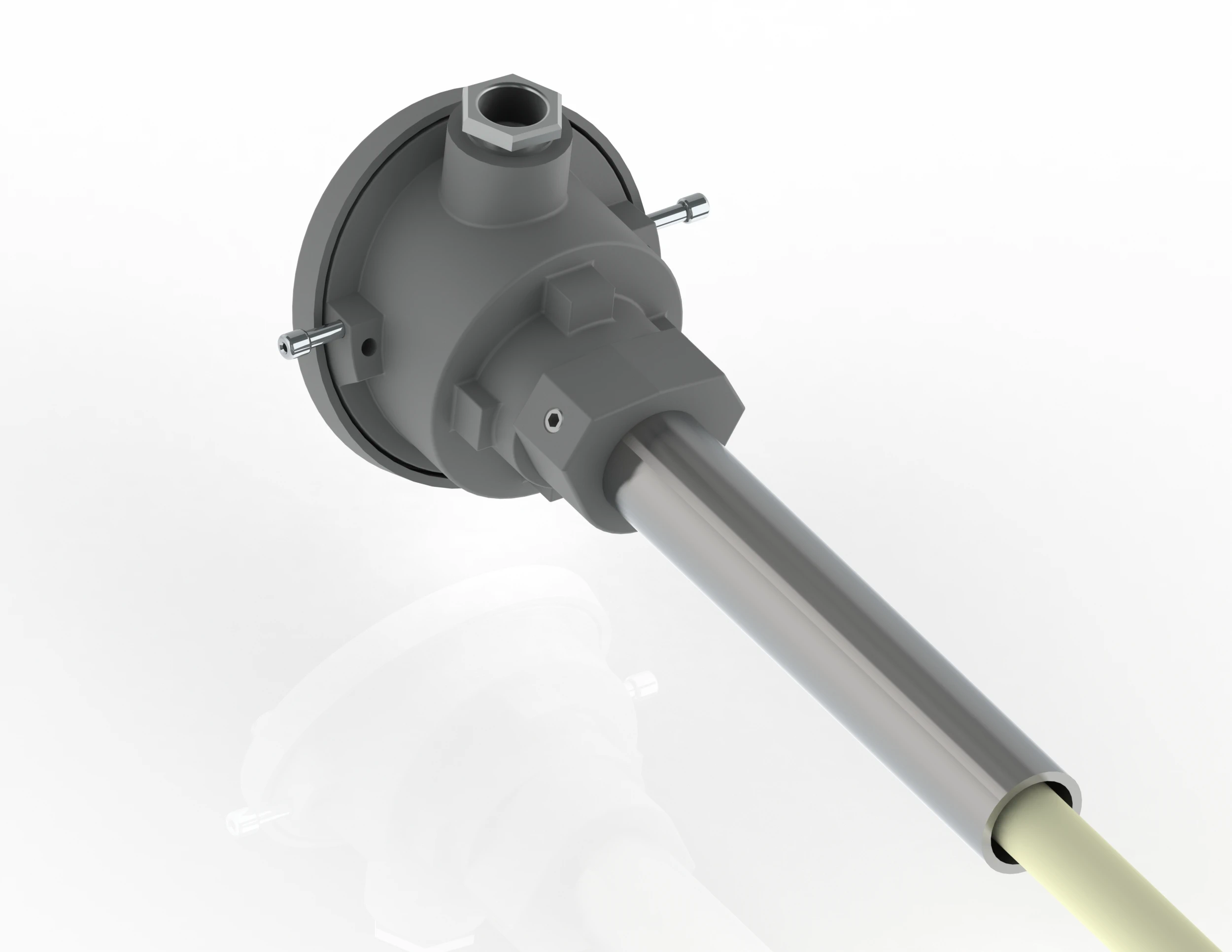 Oxygen probe with mounting tubes for atmospheric inert gas applications