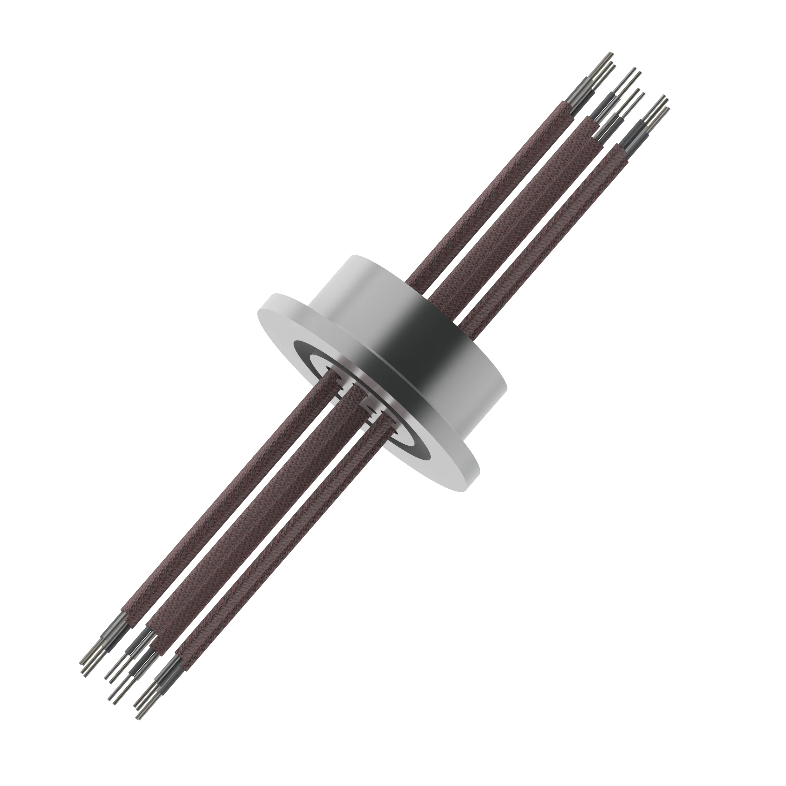 Vacuum-tight feedthrough with ISO 2861 small flange for up to 12 cables