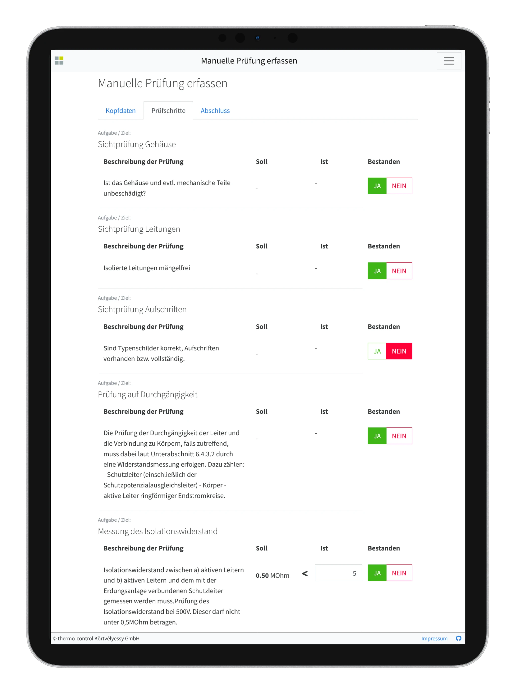 Query individual test steps